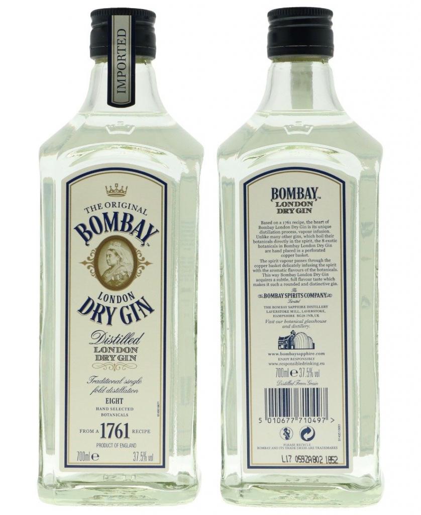Bombay London Dry Gin 70cl 40 % vol 13,95€