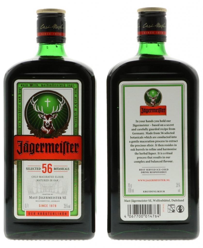 Jägermeister 70cl 35 % vol 12,95€