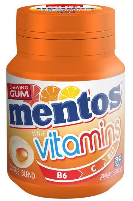 Mentos Gum Vitamins Citrus Blend 30p 60g 4,95€