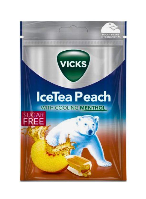 Vicks Sans Sucre Ice Tea Peach 72g 1,75€