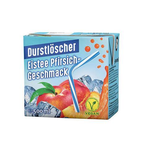 Durstlöscher Eistee Pfirsich Tetra 50cl 1,50€
