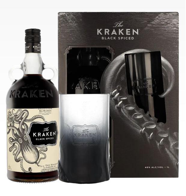 Kraken Black Spiced Rum Gb + Verre 100cl 40° 27,95€