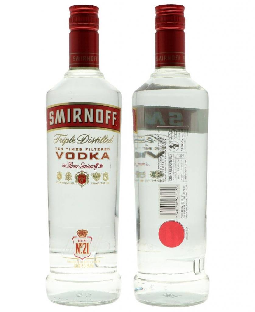 Smirnoff Red 70cl 37.5 % vol 9,49€