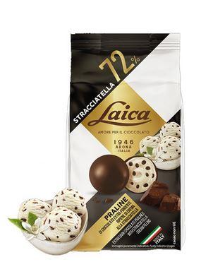 Sachet Boules Chocolat Noir Fourrage Straciatella 90g 2,95€