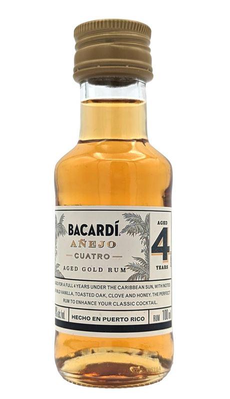 Bacardi Cuatro Aged Gold Rum 10cl 40° 5,90€