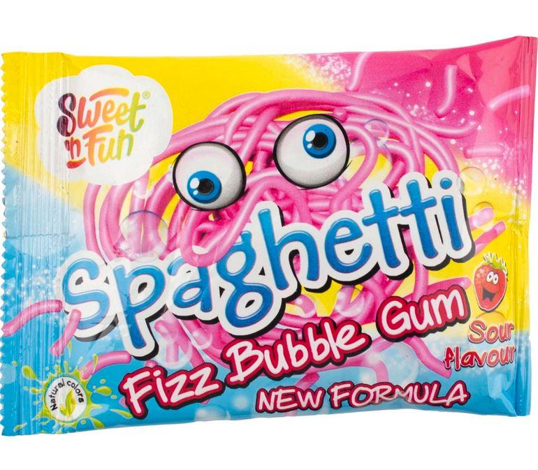 Spaghetti Bubble Gum Sticks Fizzy Sauer 0g 1,50€