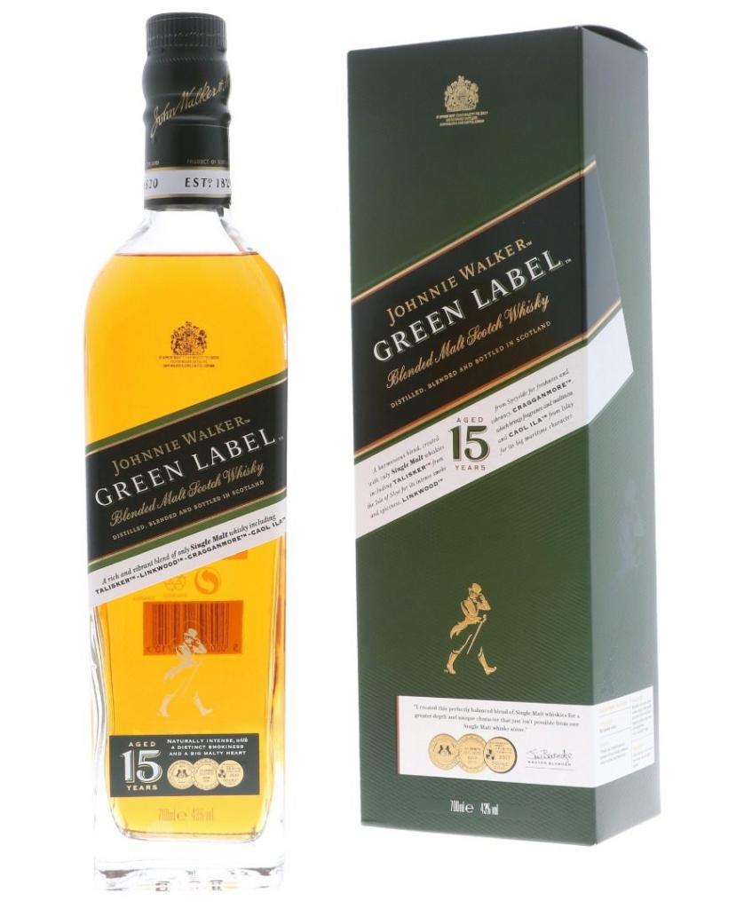 Johnnie Walker Green 15 Years 70cl 43° 47,50€