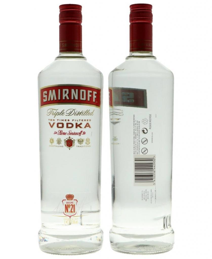 Smirnoff Red 100cl 37.5 % vol 12,95€