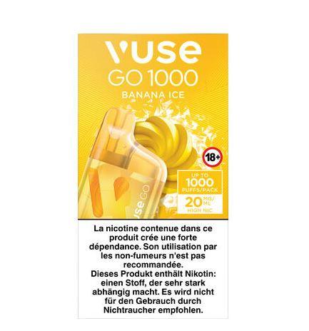 vuse go 1000 banana ice Vuse GO 1000 Banana Ice Pen | disposable e-cigarette main image 1