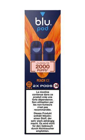 Blu Bar Pods Peach 20mg 2pods/2ml 8,50€