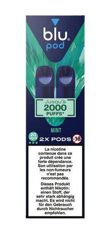 Blu Bar Pods Mint 20mg 2pods/2ml 8,50€