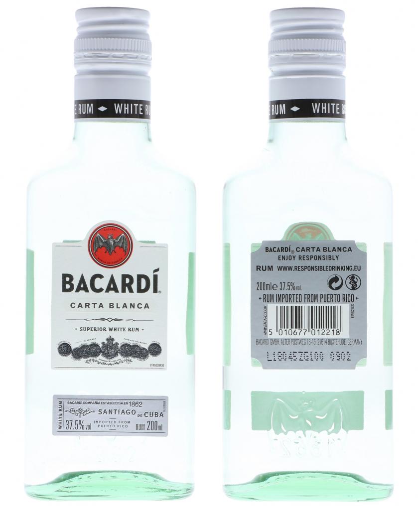 Bacardi 20cl 37.5° 4,29€