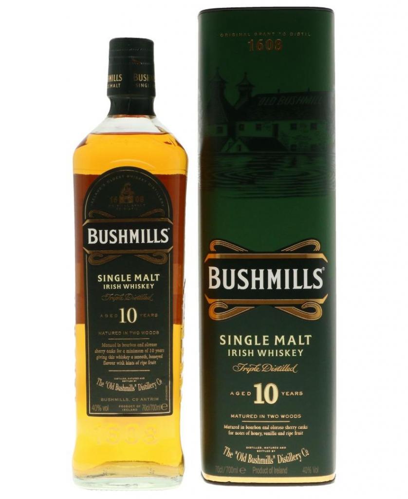 Bushmills Malt 10 Years + Gb 70cl 40 % vol 24,25€