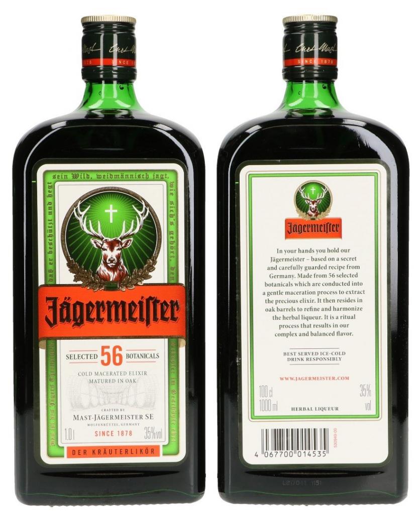 Jägermeister 100cl 35 % vol 16,80€