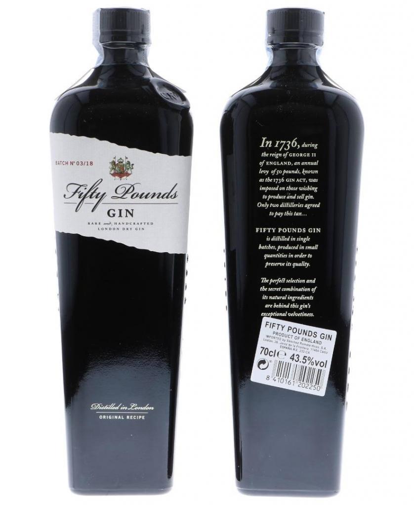 Fifty Pounds Gin 70cl 43.5 % vol 21,90€