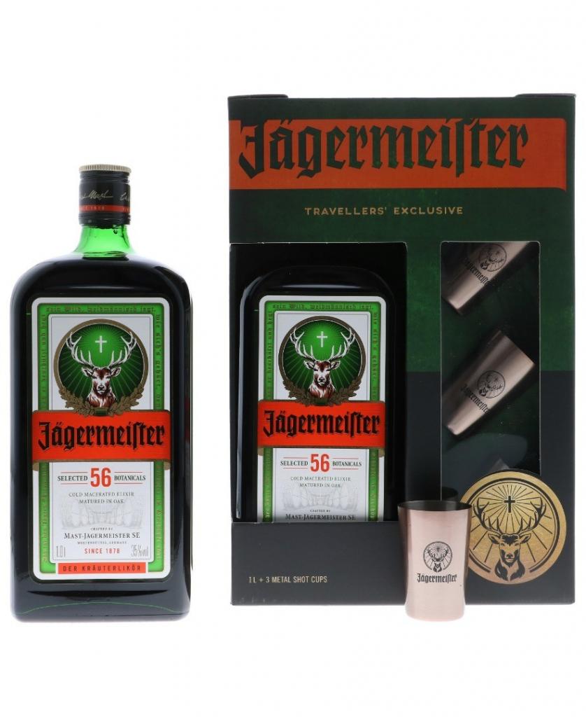 Jagermeister + 3 Shotglasses Bitter