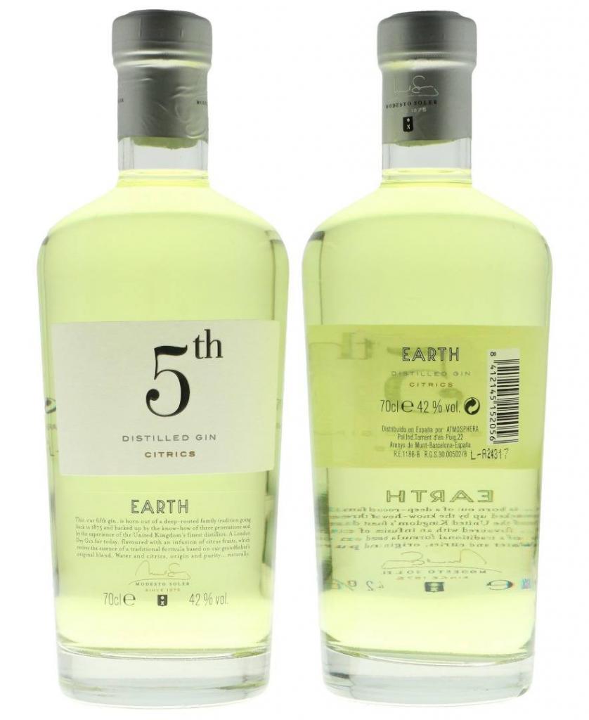 5th Gin Yellow Earth 70cl 42° 19,95€