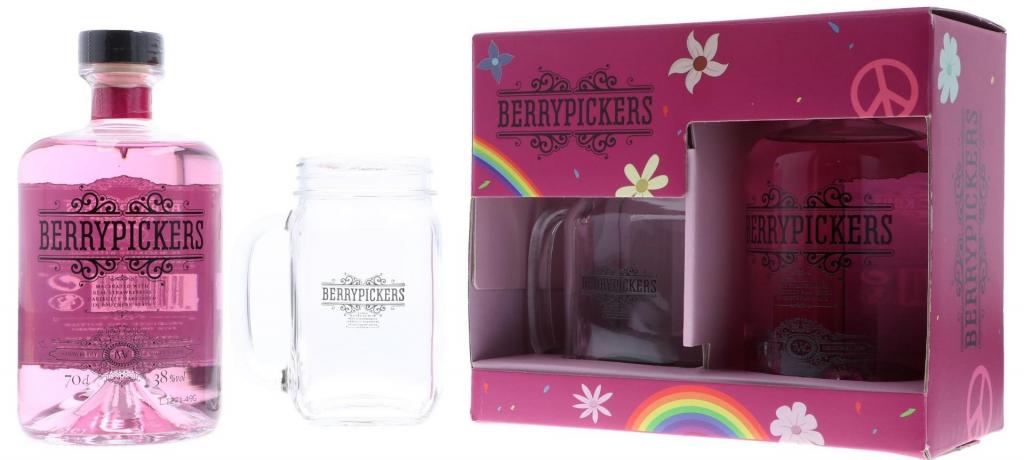 Berry Pickers Strawberry Gin With Jar + Gb 70cl 38 % vol 19,95€