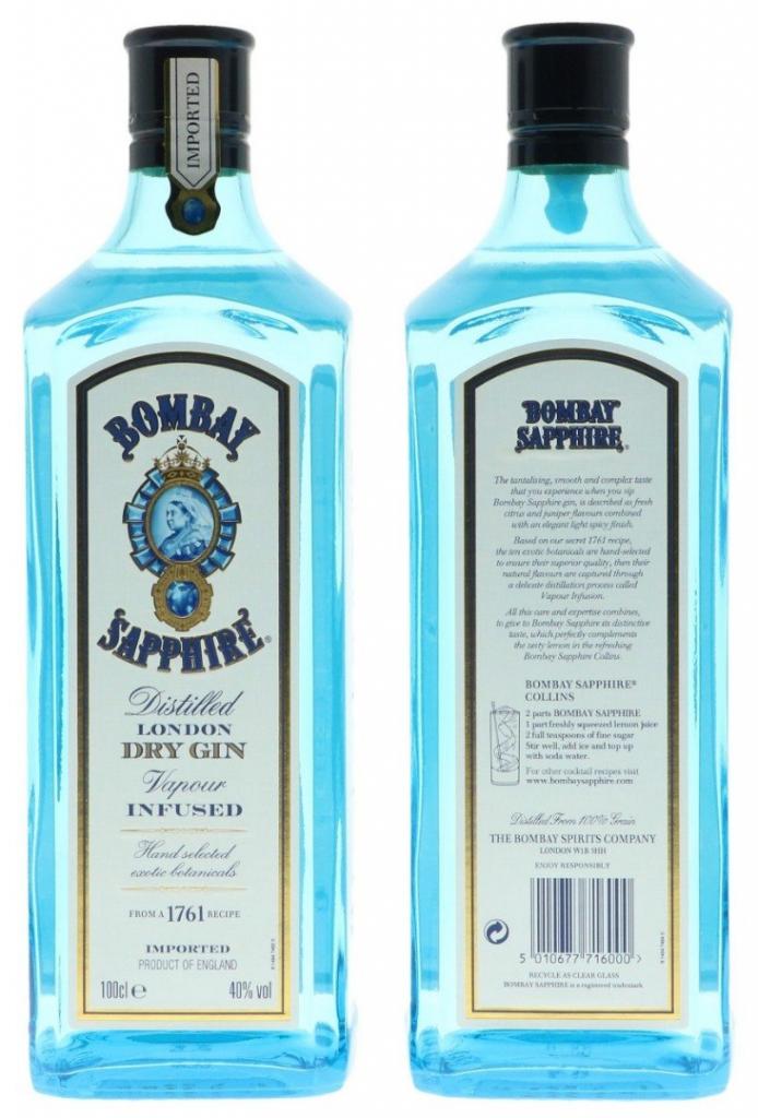 Bombay Sapphire 100cl 40 % vol 22,80€