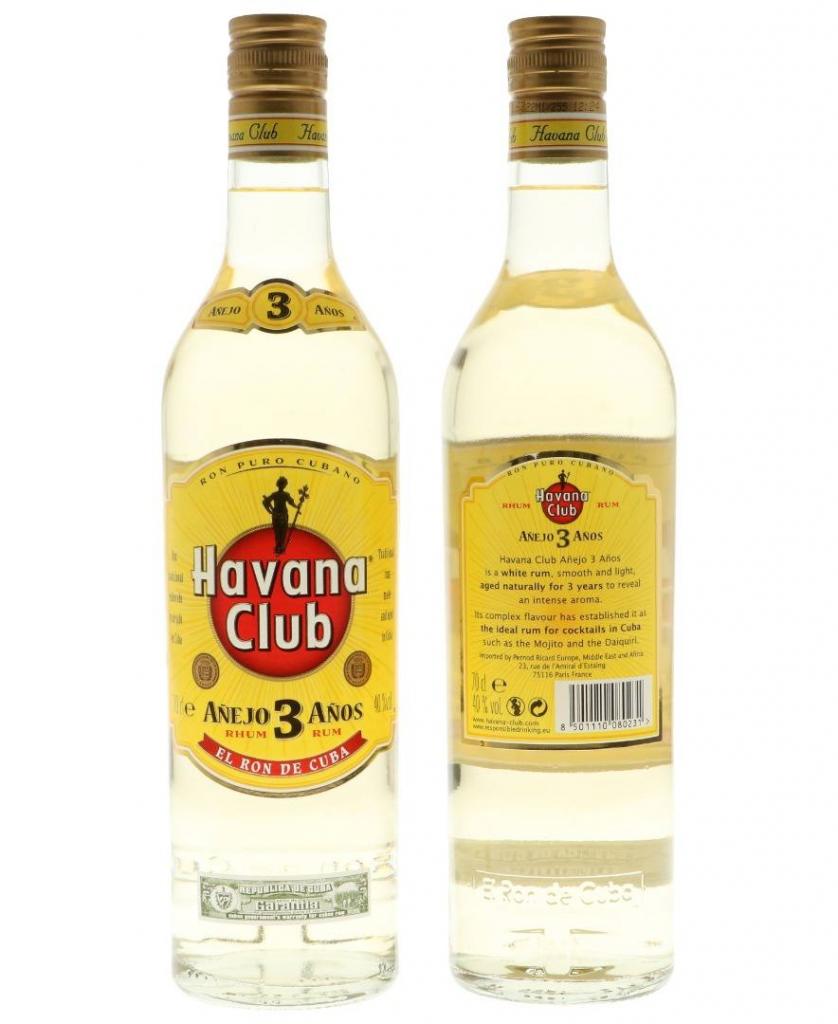 Havana Club 3 Anos 70cl 37.5 % vol 10,95€