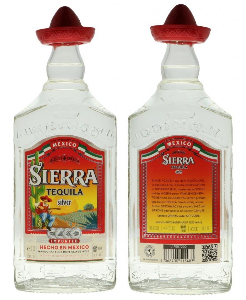 Tequila Sierra Blanco 70cl 38 % vol 12,35€