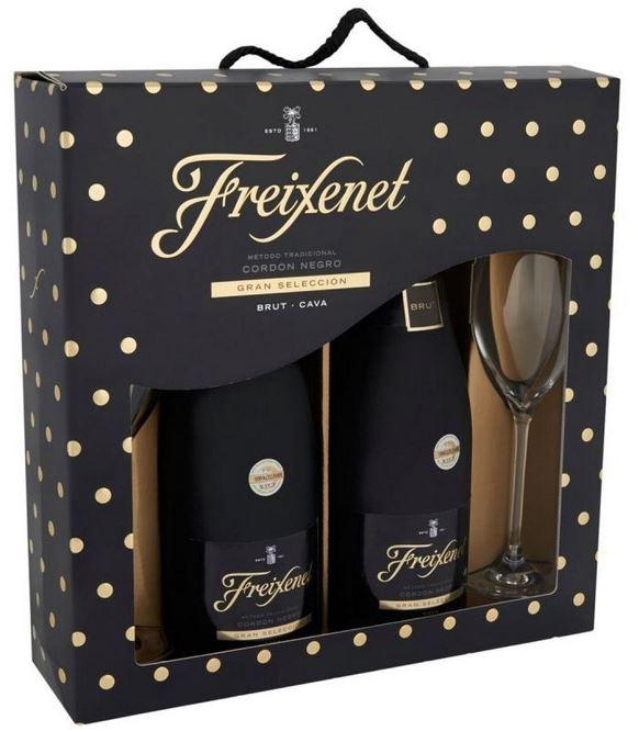 Freixenet Cordon Negro Brut + 2 Verres 150cl 2*75cl 11.5° 12,95€