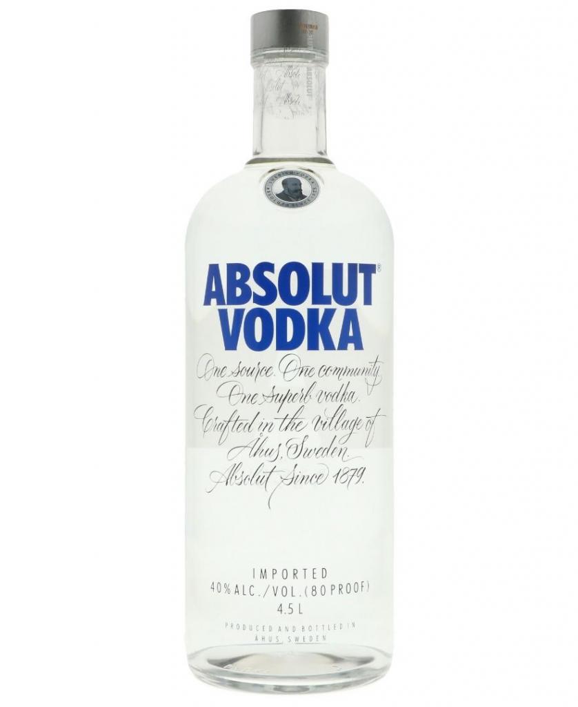 Absolut Vodka from Sweden 4.5l big bottle