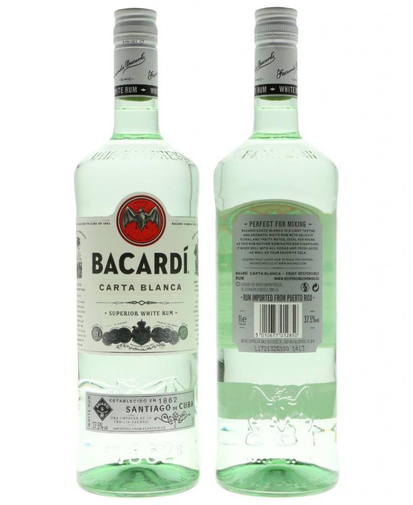Bacardi 100cl 37.5 % vol 15,90€