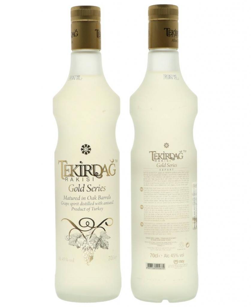 Tekirdag Raki Gold + Gb 70cl 45 % vol 24,50€
